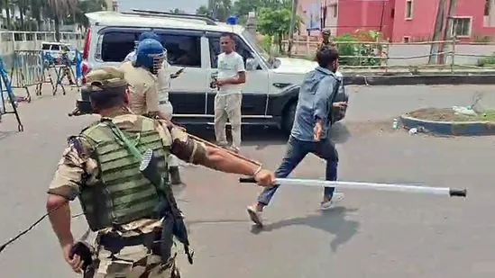 West Bengal ballot outcomes disrupted by conflict at Barrackpore counting centre; safety forces resort to lathi-charge