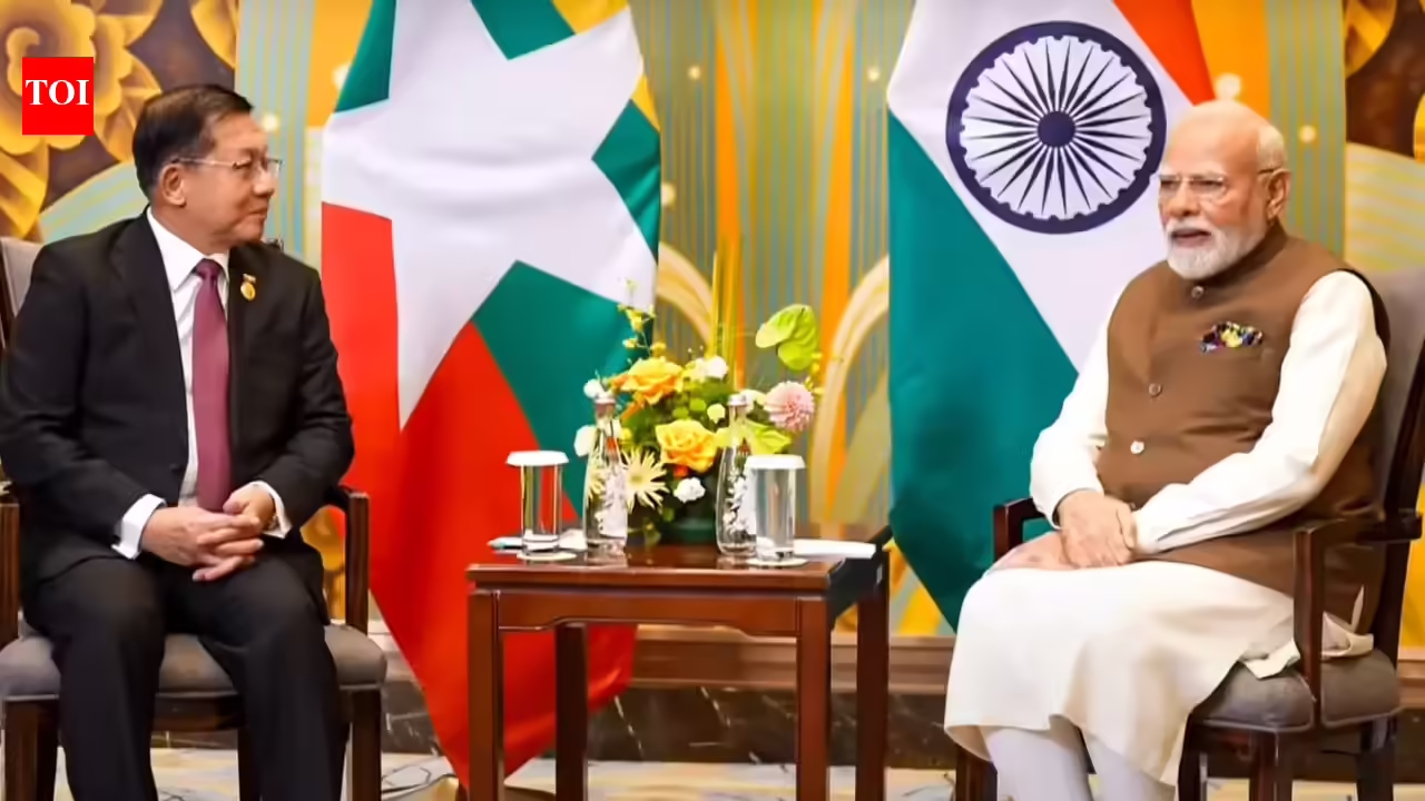 Narendra Modi: Prime Minister Narendra Modi meets Myanmar’s President U Min Aung Hlaing | India Information