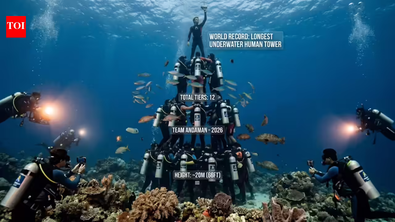 Andaman Islands make historical past with a 73-foot underwater human tower, setting a Guinness World File | World Information
