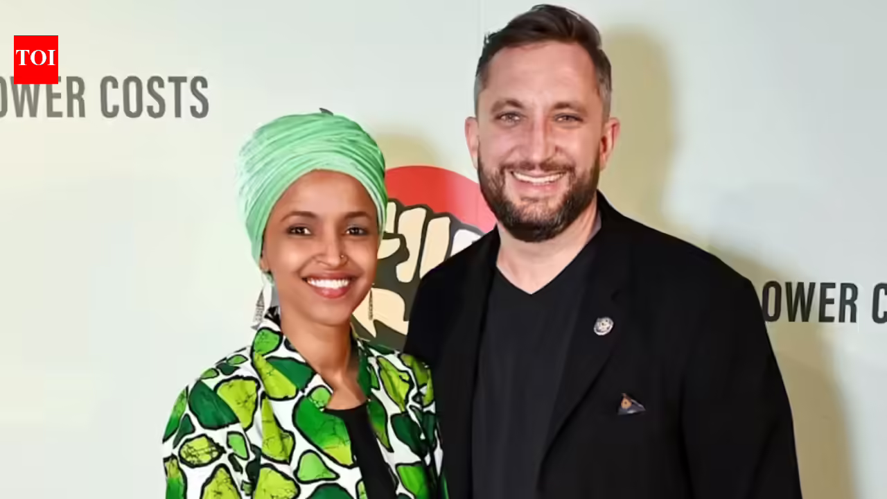 Ilhan Omar beneath fireplace as husband’s earnings drops from tens of millions to $200 in new disclosure: Report