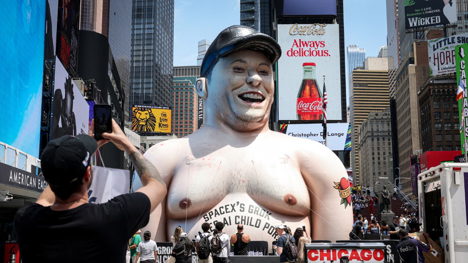Why was an enormous inflatable Elon Musk erected in Instances Sq. forward of SpaceX’s IPO?
